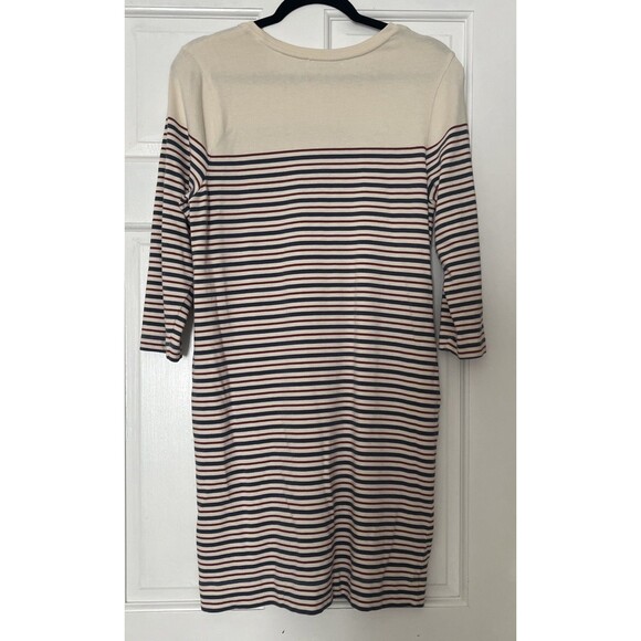 Marine Layer April Dress Womens Large Striped Pockets Cotton Modal Preppy Casual - Picture 6 of 8